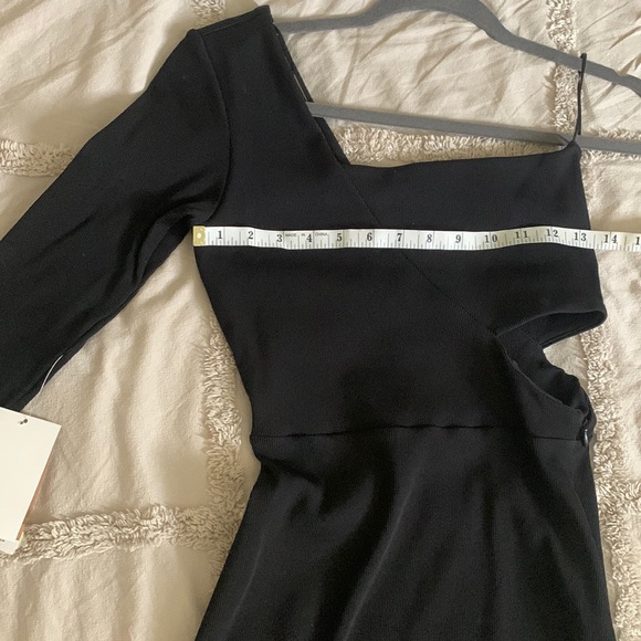 ZARA Black Bodycon Dress Ribbed M - Picture 8 of 11